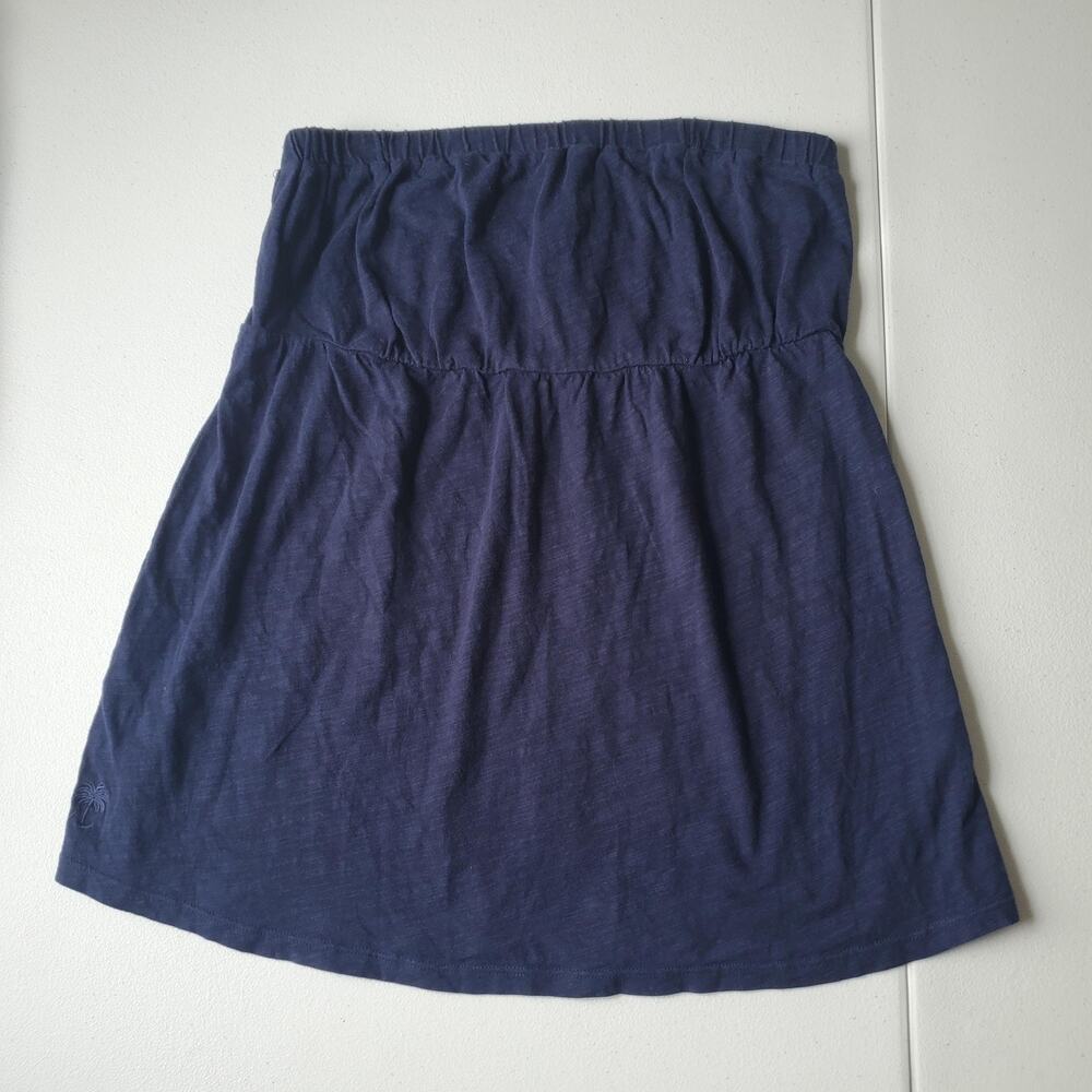 Y2K Lilly Pulitzer Babydoll Tube Top Womens Medium Navy Blue Cotton Jersey